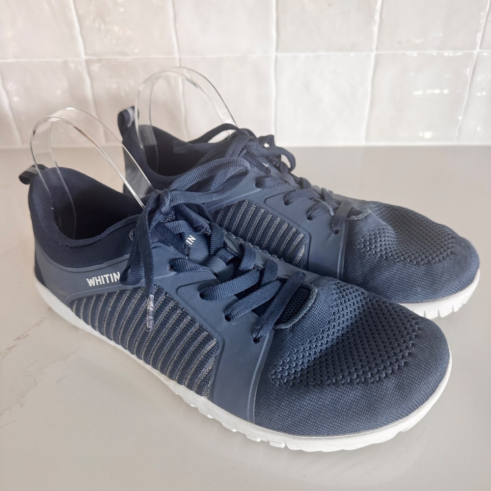 Whitin Minimalist Barefoot Trail Running Shoes Men 41 Navy Blue Wide Toe Box